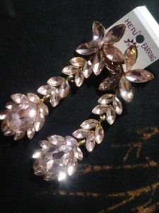 Sparkling Floral Statement Earrings