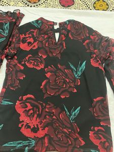 Floral Print Long Sleeve Top