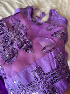 Bollywood y2k Purple sequins Saree