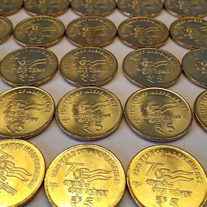 25 Pcs Of Five Rupee UNC AKAM Coins | 2024