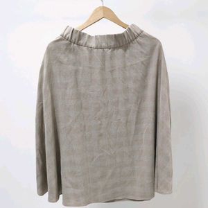 Beige Ribbon Tie Skirt