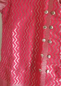 Pink Chevron Button-Down