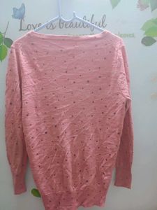 Pink Star Print Cardigan