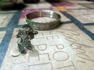 Silver Colour Oxidised Churi..
