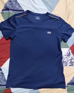 Clovia Navy Blue Workout Tee (Fix Rate)