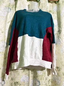 Color Block Crewneck Sweatshirt