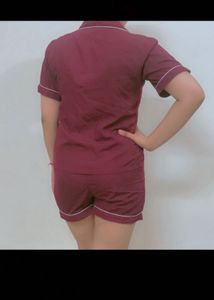 Burgundy Night Suit