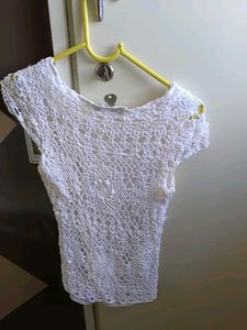White Knitted Top