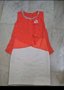 Girls Orange Dress