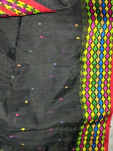 Black Saree with Colorful Border