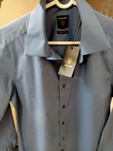 NEW RARE RABBIT Blue colour cotton shirt