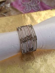 White Metal Bangles