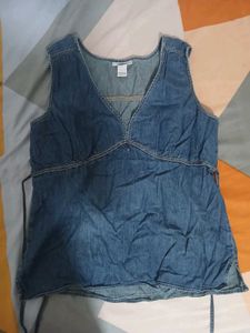 Denim Y2k Top