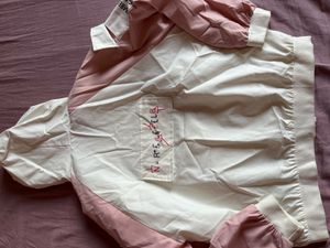 Pink &amp; White Hooded Jacket
