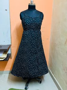 Black Polka Dot Dress Xl Size