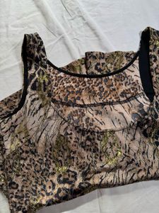Vintage jaguar printed top