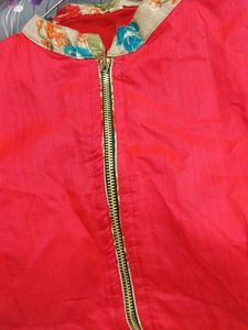 Red Sleeveless Blouse