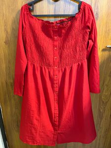 Red Off-Shoulder Dress