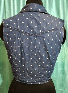 Size S/M 🎁Buy 2 Get 1 Free🎁 Denim Heart Top
