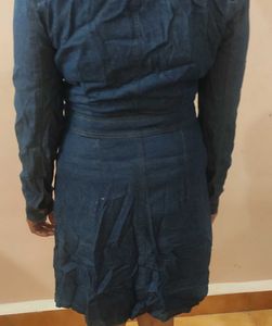 Denim Button-Down Dress