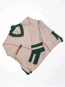 Stylish V-Neck Knit Sweater