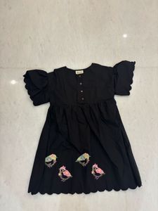 Black Bird Embroidered Dress