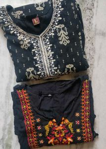 Set of 2 Embroidered Kurtis - Size 32