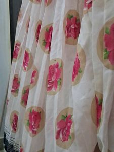 Floral Pleated Midi Skirt