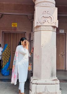 Elegant White Cotton Kurta Set