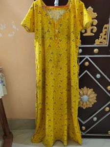 Yellow Print Loungewear Dress
