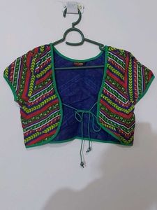 Red Coloured Sleeveless Anarkali Kurta With Koti.