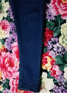 High Waisted Button Accent Jeans