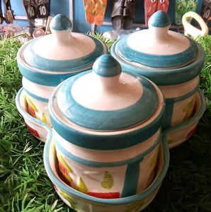 Ceramic Material Sugar Salt, Pepper Container