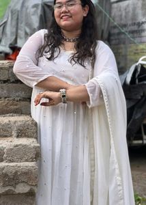 Elegant White Embroidered Kurta Set