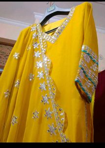 Yellow Embroidered Indian Suit