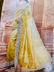 Designer mirror work saree