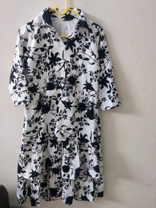White & Black Western Top