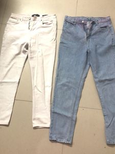 Gorgeous Blue And White Denim Jeans
