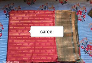 Red & Gold Patterned Saree