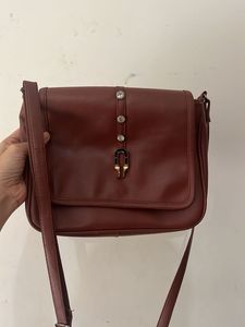 Vintage Burgundy Shoulder Bag