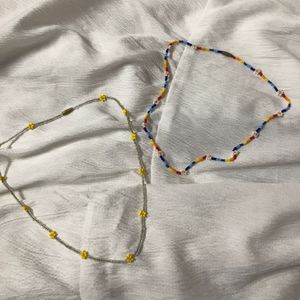 COMBO Of 3 Gold Plated Brass Rings &amp; Beaded Chains