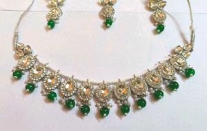 Silver Plated Austrian Diamond Stone Jewellery Set