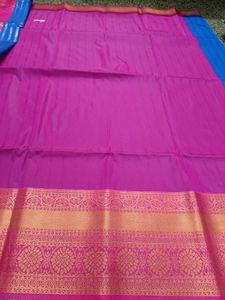 Elegant Blue &amp; Pink Saree
