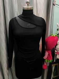 Black Turtleneck Top