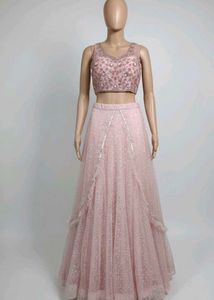Gorgeous Pink Embellished Lehenga Choli