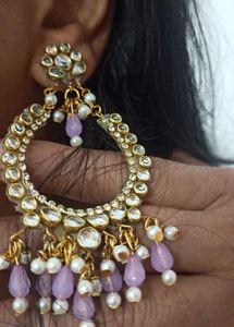 Handmade Hoop Kundan Earrings