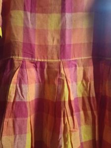 Orange Plaid Kurta / Onepiece dresses