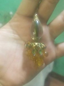 Crystal With Yellow Colored Keychain For Womans