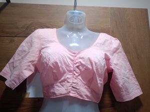 💕🌷Elegant Pink Saree with blouse 🌷💕