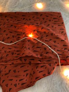 Orange Triangle Print Fabric